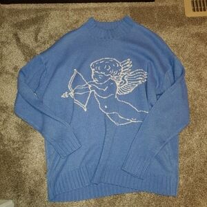 Light Blue Oversized Cherub Sweater - New!